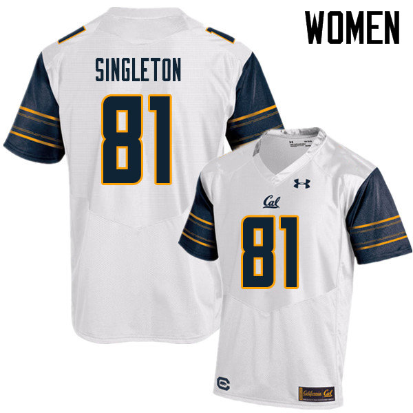 Women #81 Brandon Singleton Cal Bears UA College Football Jerseys Sale-White